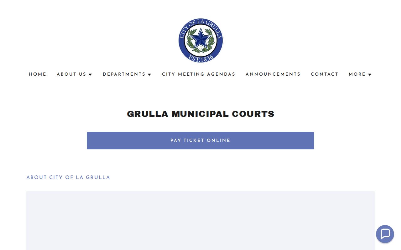 La Grulla court records municipal ticket page